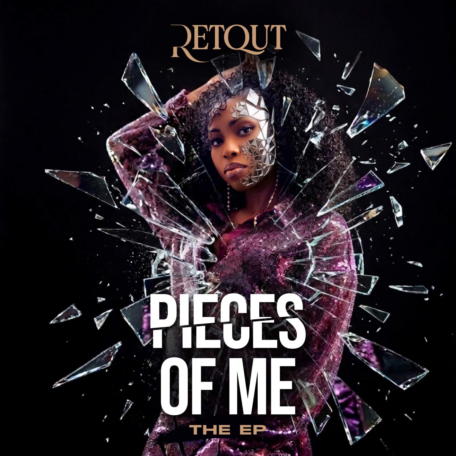 Pieces of Me EP artwork by Ret Qut: portrait surrounded by shattered glass